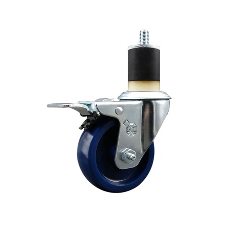 Service Caster 3.5'' Solid Poly Swivel 1-7/8'' Expanding Stem Caster Total Lock Brake SCC-EXTTL20S3514-SPUS-178